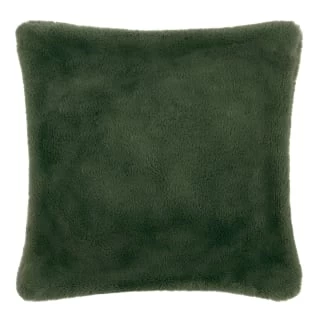 B&M Aspen Faux Fur Cushion - Green 1 B&M Aspen Faux Fur Cushion - Green