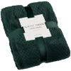 B&M Waffle Throw - Dark Green