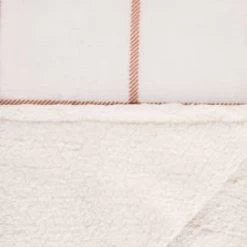 B&M Winston Check Sherpa Throw - White -Hot Sale Household Items 388854 winston check throw with sherpa 4