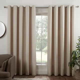 B&M Colorado Hopsack Fully Lined Cream Eyelet Curtains 90 X 90" 1 B&M Colorado Hopsack Fully Lined Cream Eyelet Curtains 90 X 90"