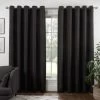 B&M Colorado Hopsack Fully Lined Black Eyelet Curtains 66 X 72"