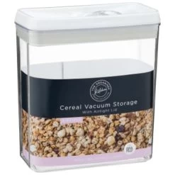 B&M Cereal Vacuum Storage Container - White