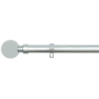 B&M Shiny Nickle Silver Orb Curtain Pole 70 - 120cm 2 B&M Shiny Nickle Silver Orb Curtain Pole 70 - 120cm - Image 2
