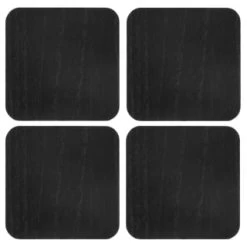 B&M Black Wooden Coasters 4pk -Hot Sale Household Items 390404 4pk wooden coasters solid wood black 2