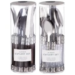 Simply Everyday Bubble Cutlery Set 16pc - Charcoal -Hot Sale Household Items 392130 16 piece cutlery set clear