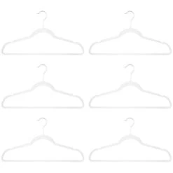 B&M Adult Clear Plastic Hanger 6pk -Hot Sale Household Items 392151 6pk clear plastic hangers 2