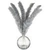 B&M Grey Pampas In Glass Vase