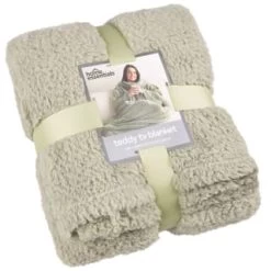 Home Essentials Teddy TV Blanket - Sage