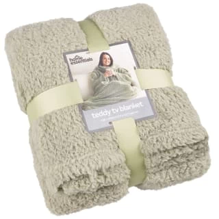 Home Essentials Teddy TV Blanket - Sage 1 Home Essentials Teddy TV Blanket - Sage