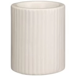 B&M Ribbed Tealight Holder - Cream