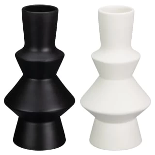 B&M Small Shaped Vase - White 2 B&M Small Shaped Vase - White - Image 2