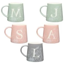 B&M Floral Alphabet Mug (Assorted) -Hot Sale Household Items 394397 floral alphabet mug group