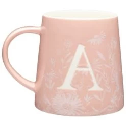 B&M Floral Alphabet Mug (Assorted) -Hot Sale Household Items 394397 floral alphabet mug pink a