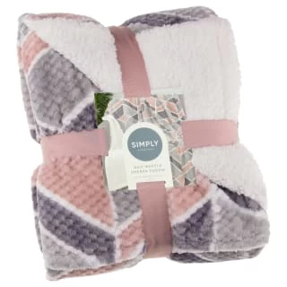 Simply Geo Blush Waffle Throw 1 Simply Geo Blush Waffle Throw