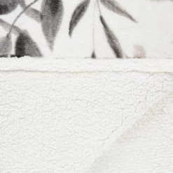 Winston Mono Leaf Sherpa Throw -Hot Sale Household Items 394976 winston leaf sherpa throw mono 4