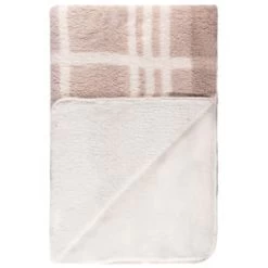 B&M Check Sherpa Throw - Natural -Hot Sale Household Items 394999 check sherpa throw natural 2