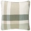Country Check Cushion With Pipe - Sage Green