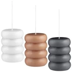 B&M Ribbed Pillar Candle - Brown -Hot Sale Household Items 395415 shaped pillar candle