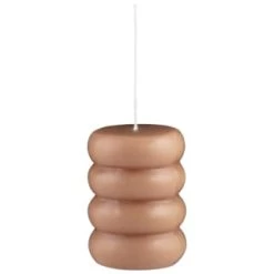 B&M Ribbed Pillar Candle - Brown -Hot Sale Household Items 395415 shaped pillar candle natural