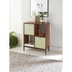 Lokken Printed Storage Cubes 2pk - Sage Diamond -Hot Sale Household Items 395843 2pk printed lokken storage cubes sage diamond