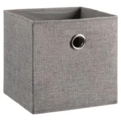 Lokken Linen Storage Cubes 2pk - Grey