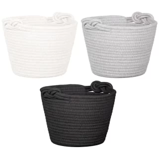 B&M Cara Rope Basket With Handle - Black 2 B&M Cara Rope Basket With Handle - Black - Image 2