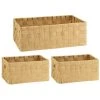 B&M Caen Set Of 3 Paper Rope Baskets - Natural