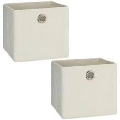 New Arrival -Hot Sale Household Items 395965 2pk teddy lokken storage cubes cream 2