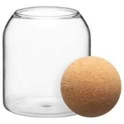 B&M Small Glass Jar With Cork Lid -Hot Sale Household Items 396483 small glass jar with cork lid 2