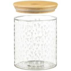B&M Printed Glass Bamboo Storage Jars 3pc -Hot Sale Household Items 396485 3pk printed glass bamboo storage jars 4