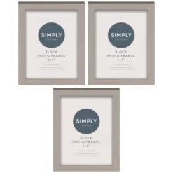 Simply Everyday 5 X 7" Block Frames 3pk - Grey