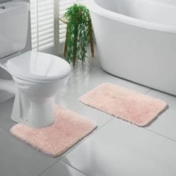 Blush - Tufted Pedestal Mat -Hot Sale Household Items 400291 400292 tufted bath and ped mat blush